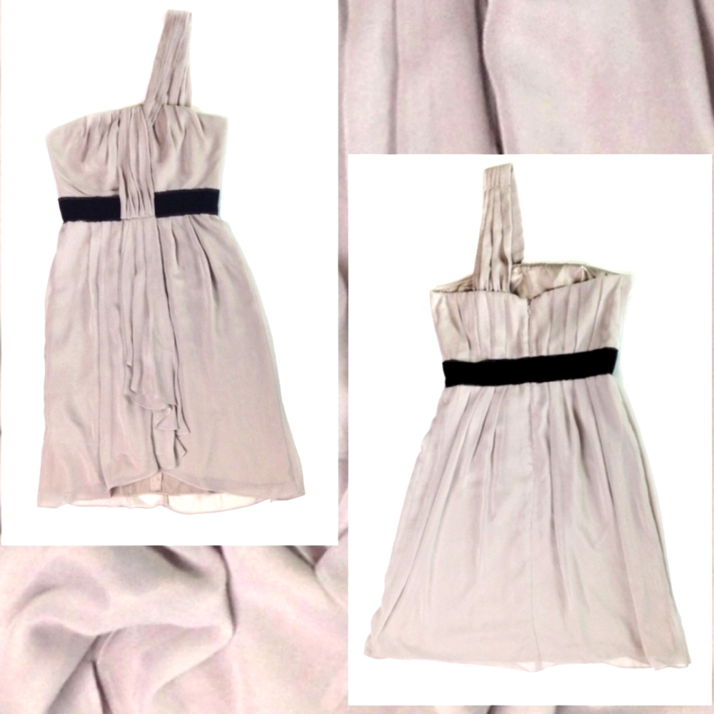 Gray one shoulder Max and Cleo dress